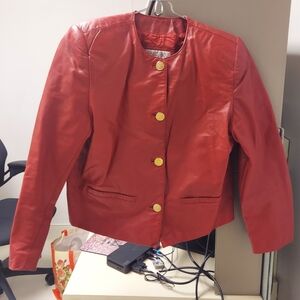 Vintage Ted Evan Davies Women's Jacket, Skirt Set Suede Leather Sz 10/14 Set